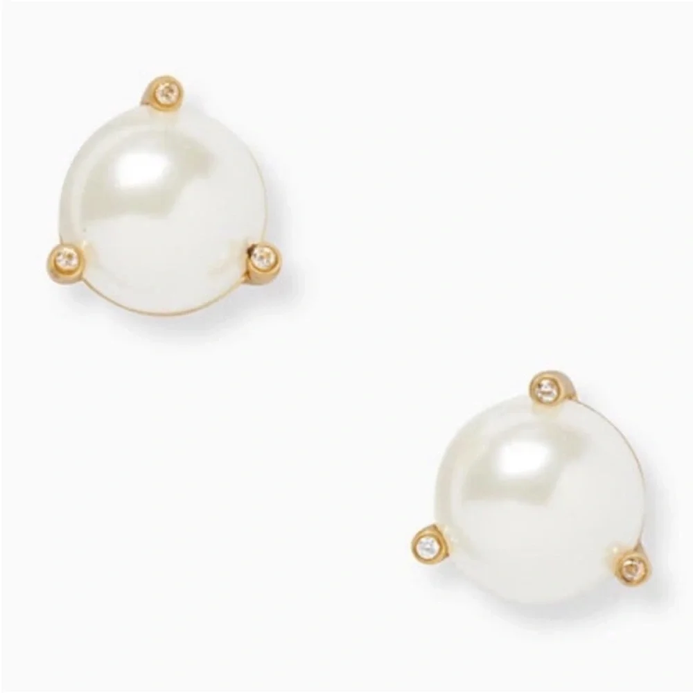 Kate Spade New York Rise and Shine 2-Stud Set, Cubic Zirconia & Glass Pearl - Picture 4 of 13